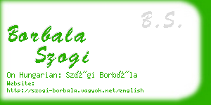 borbala szogi business card